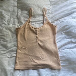 Tan Fitted Sleeveless Camisole